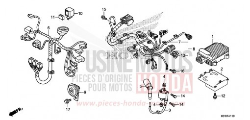 FAISCEAU SECONDAIRE/BOBINE D'ALLUMAGE SH125ADE de 2014